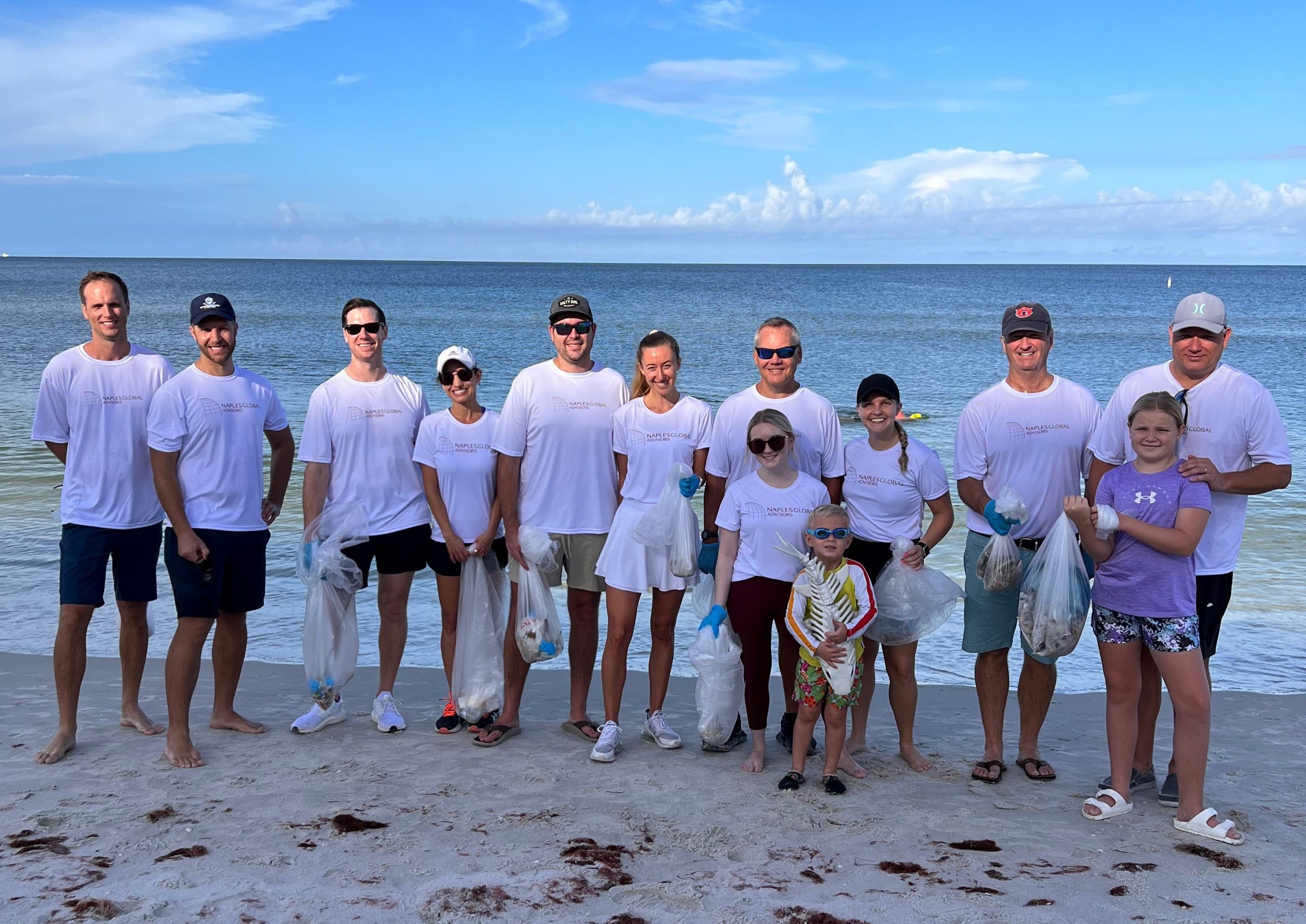 NGA team participating in the Keep Collier Beautiful coastal cleanup