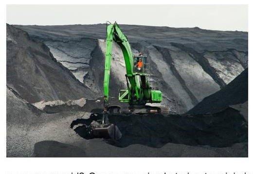 Coal mine excavator at work